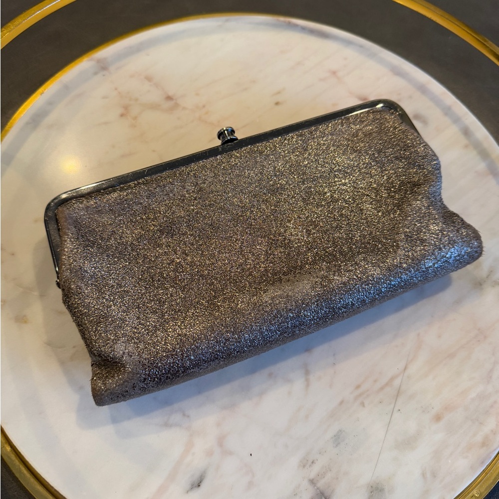 HOBO Lauren Wallet-Silver metallic/Teal interior